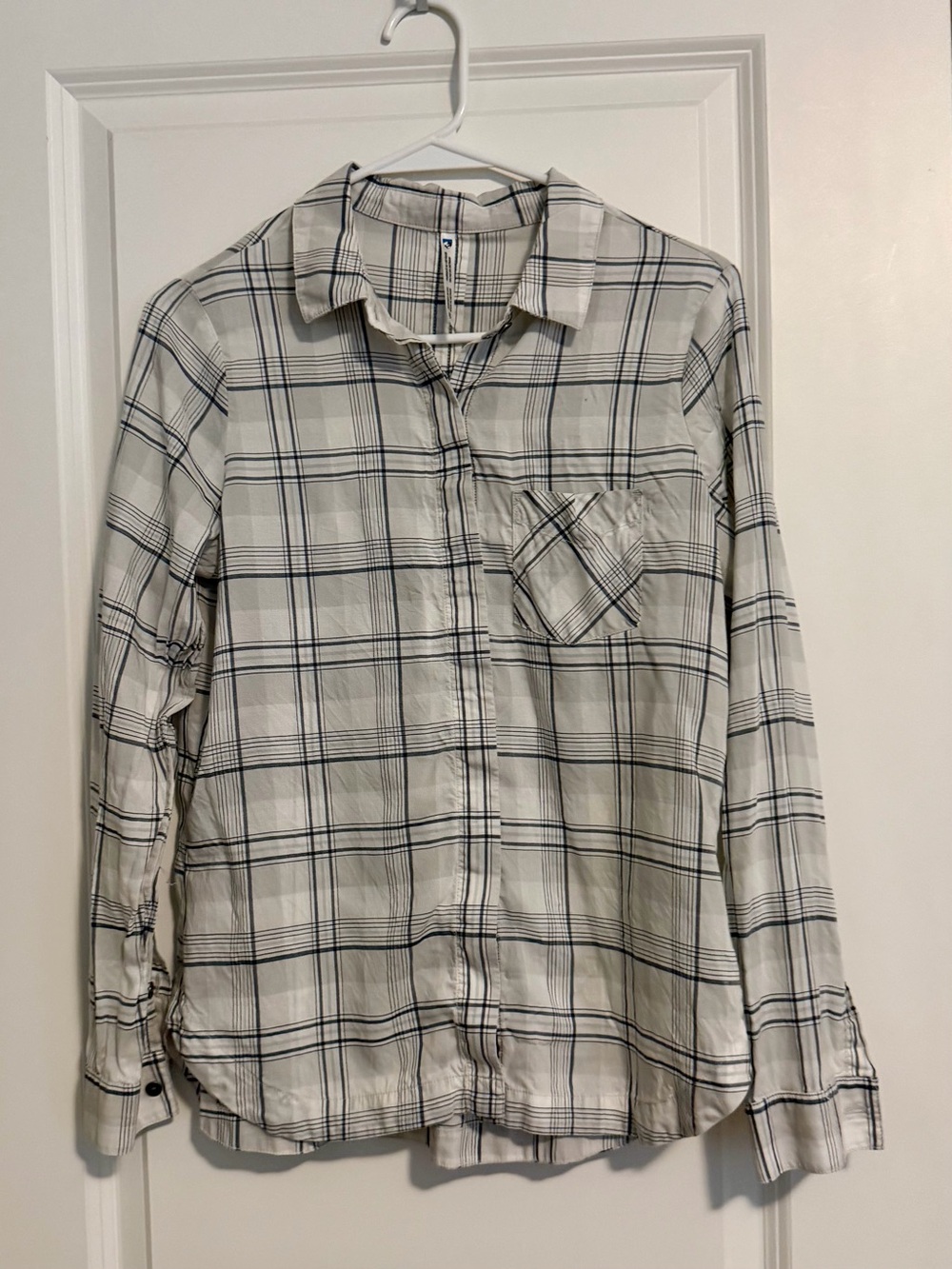 Kuhl White and Black Plaid Women's Button-Down Shirt